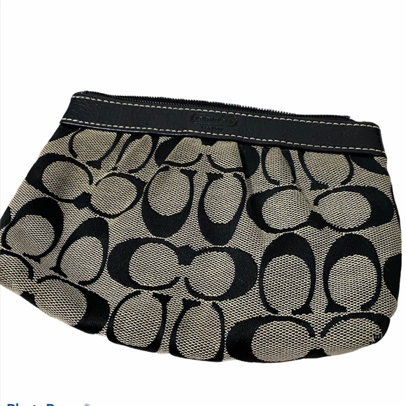 Coach Gray & Black Wristlet - Picture 1 of 6